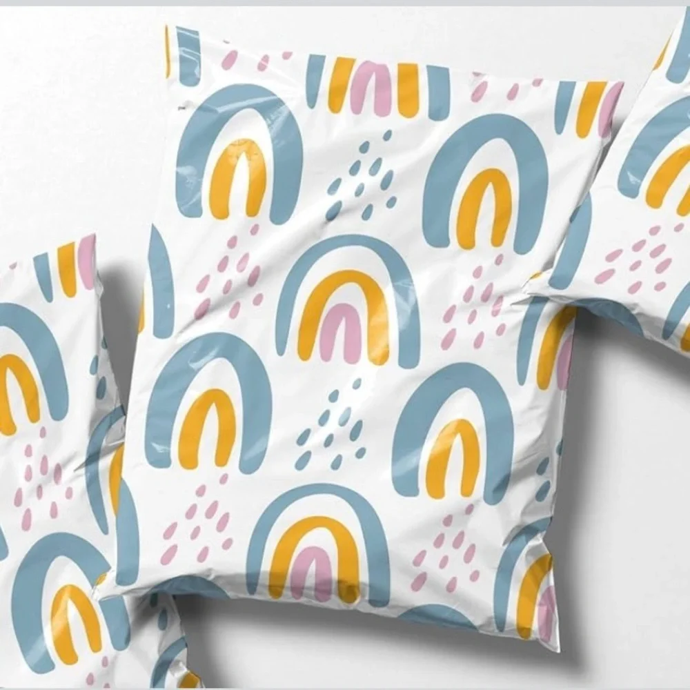 20 (10” x 13”) Colorful Boho Rainbow Poly Mailers Poly Bags